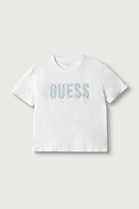 Guess Tricou pentru copii din bumbac alb J6BI20 K5817