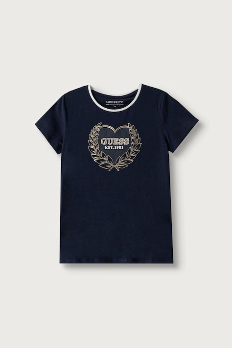 Guess T-shirt dziecięcy z bawełną granatowy J6BI14 K5799