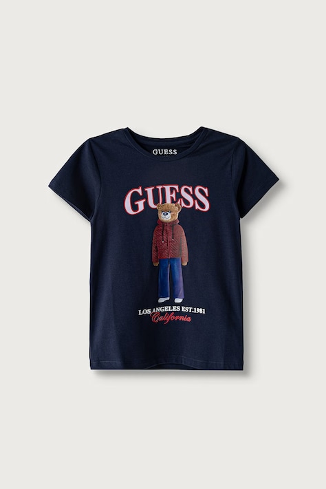 Guess T-shirt dziecięcy bawełniany z elastanem granatowy J6BI11 K5790