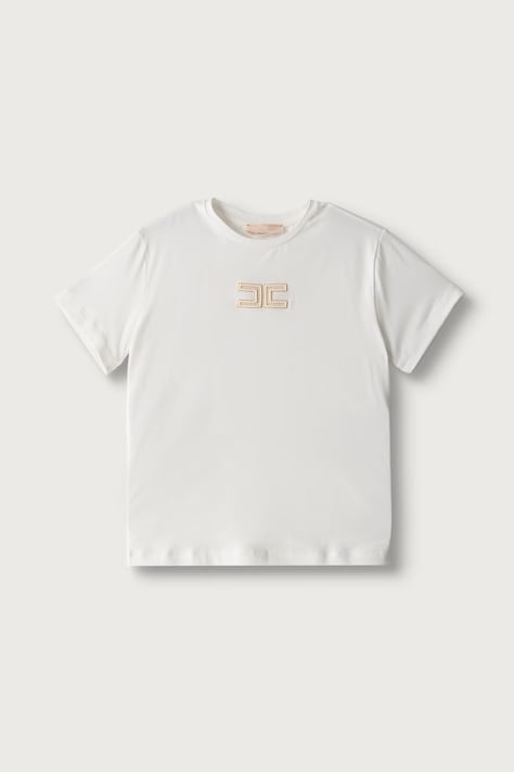 Elisabetta Franchi Tričko detské biele EFTS268.C.JE018