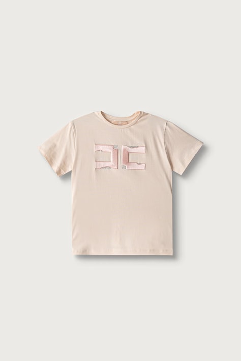 Elisabetta Franchi Tričko detské s bavlnou oranžové EFTS270.C.JE018