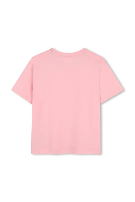 HUGO T-shirt dziecięcy bawełniany różowy G01264
