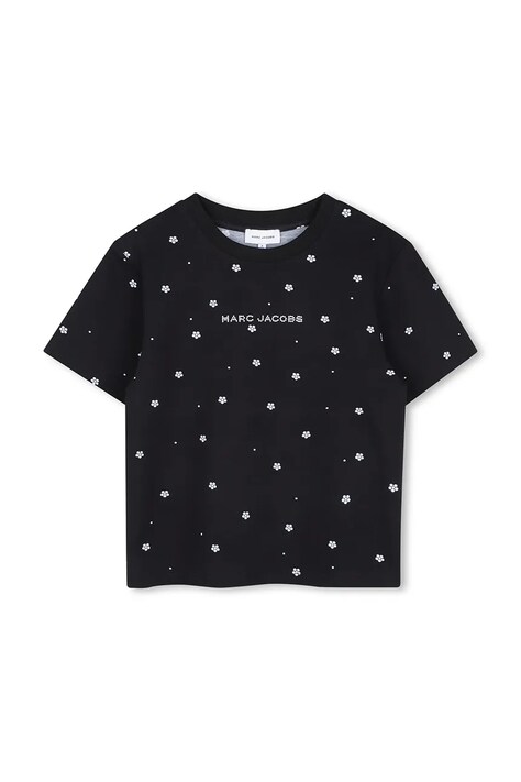 MARC JACOBS T-shirt παιδικό βαμβακερό με ελαστάν μαύρο W60995