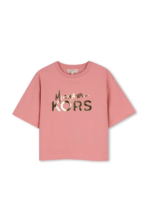 Michael Kors Majica za djecu od pamuka roza R30686