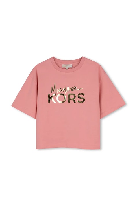 Michael Kors Majica za djecu od pamuka roza R30686