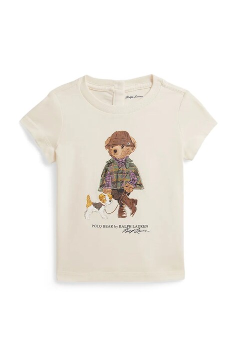 Polo Ralph Lauren Majica za bebe od pamuka bež 310B26296001
