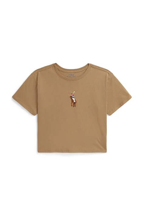 Polo Ralph Lauren Majica za djecu od pamuka smeđa 313B26355003
