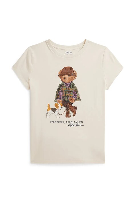 Polo Ralph Lauren Majica za djecu od pamuka bež 313B26296001