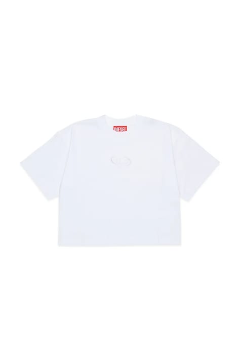 Diesel tricou pentru copii din bumbac TLIXIN T-SHIRT alb J02918