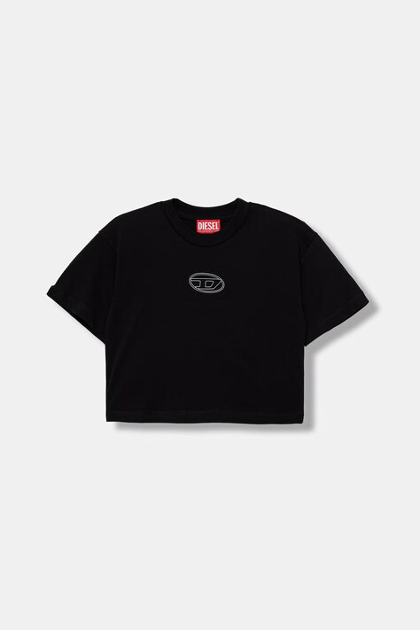 Diesel T-shirt dziecięcy bawełniany TLIXIN T-SHIRT czarny J02918