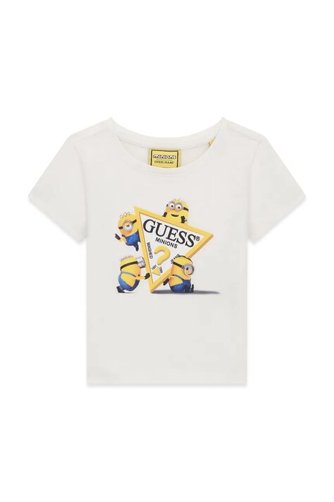 Guess T-shirt dziecięcy z bawełną GJ X MINIONS biały K6YI28 K6650