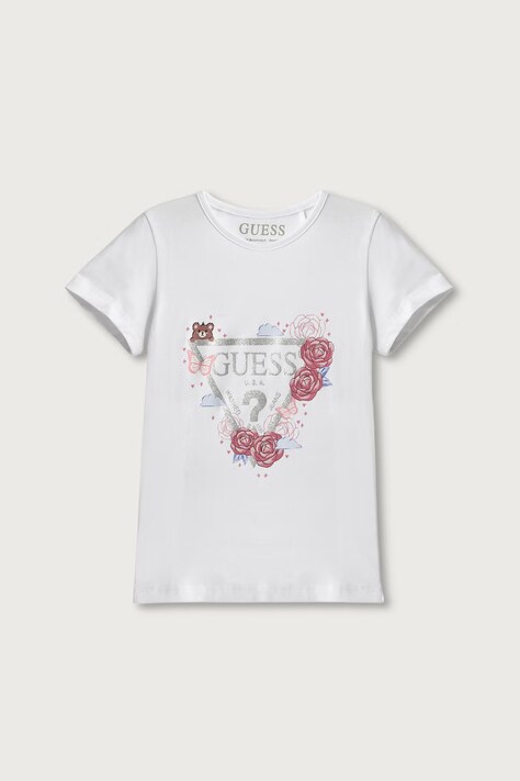 Guess Футболка для детей из хлопка белая K6YI23 K3729
