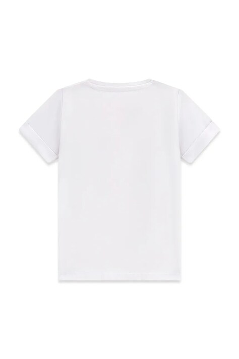 Guess T-shirt dziecięcy bawełniany z elastanem biały K6YI06 K3670