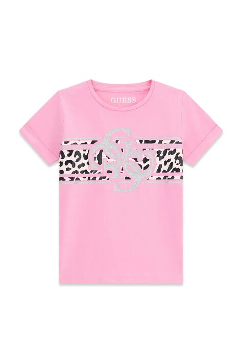Guess tričko dětské bavlněné s elastanem růžové K6YI06 K3670