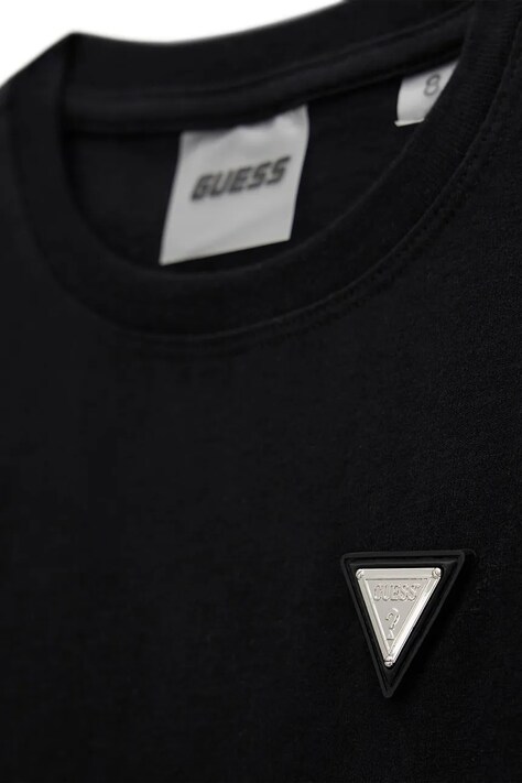 Guess T-shirt dziecięcy bawełniany czarny J6YI42 K5197
