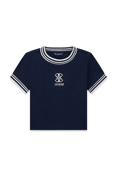 Guess T-shirt dziecięcy bawełniany z elastanem granatowy J6YI26 K4425