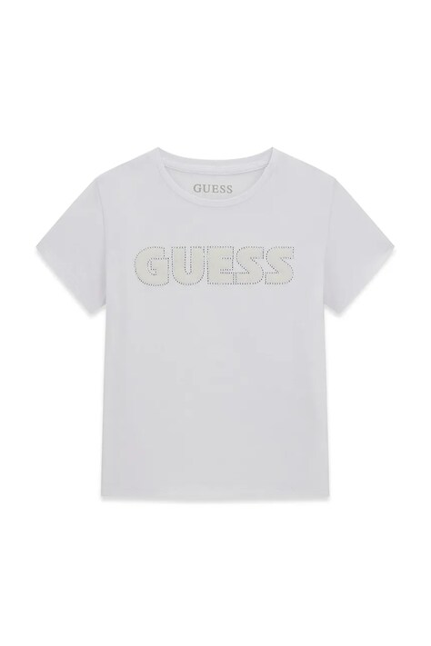 Guess T-shirt dziecięcy bawełniany z elastanem biały J6YI12 K4421