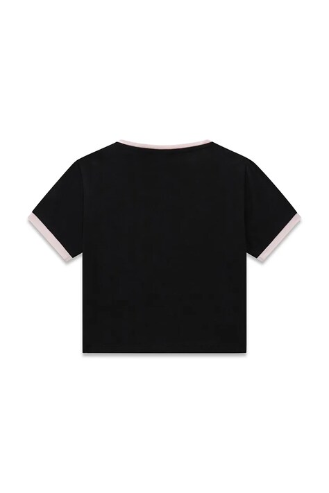 Guess T-shirt dziecięcy bawełniany z elastanem czarny J6YI11 K3716