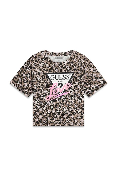 Guess t-shirt παιδικό βαμβακερό με ελαστάν μπεζ J6YI05 K3696