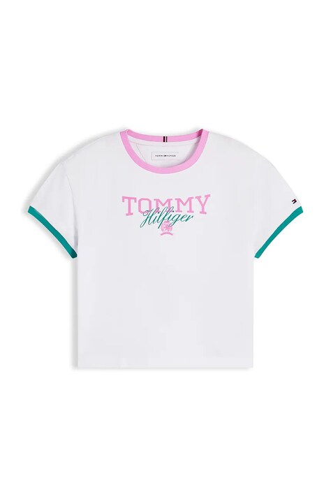 Tommy Hilfiger T-shirt dziecięcy bawełniany biały KG0KG09459