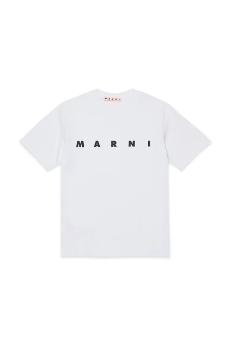 Marni T-shirt dziecięcy bawełniany biały M002MV