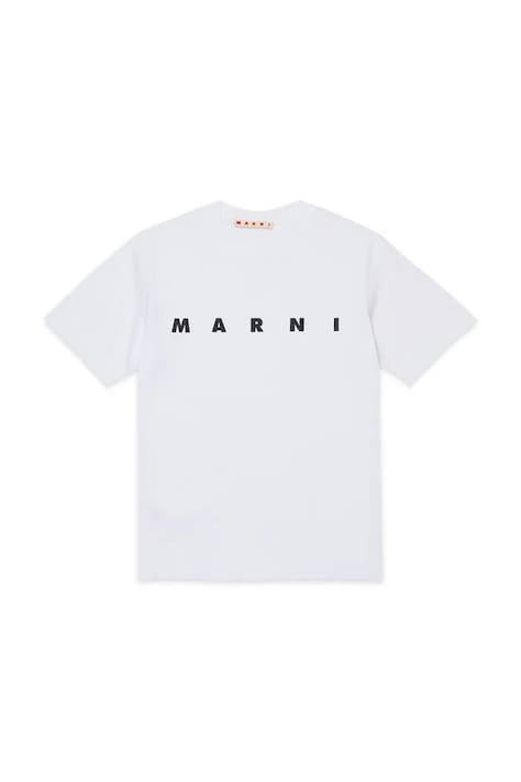 Marni T-shirt dziecięcy bawełniany biały M002MV
