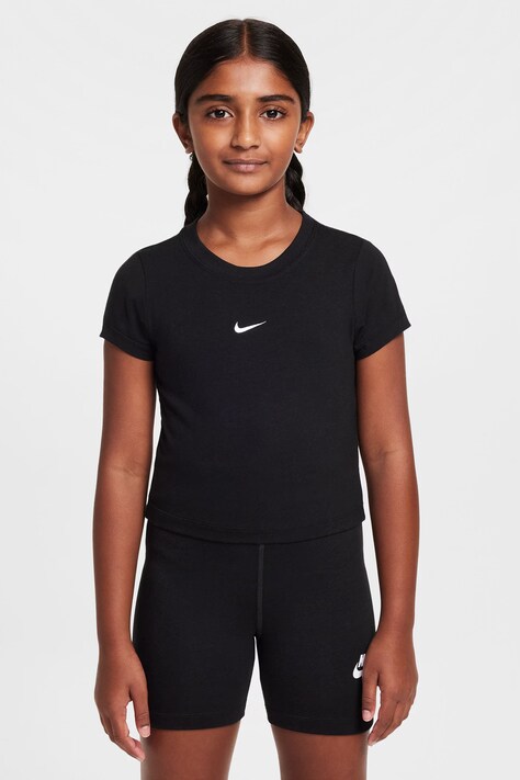 Nike T-shirt basic dziecięcy z modalem Nike Sportswear czarny HF7010