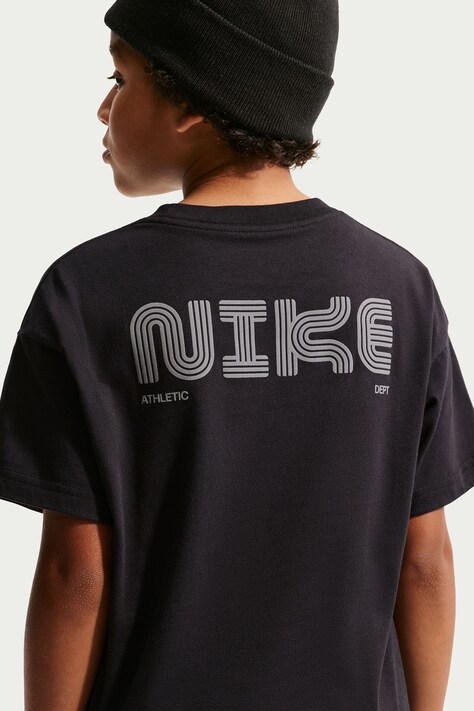 Nike T-shirt dziecięcy bawełniany Nike Sportswear Club czarny IO2172