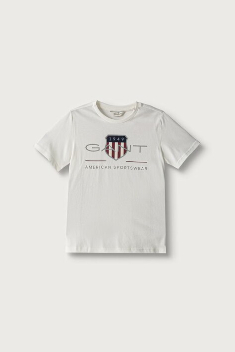 Gant T-shirt dziecięcy bawełniany biały 813100003