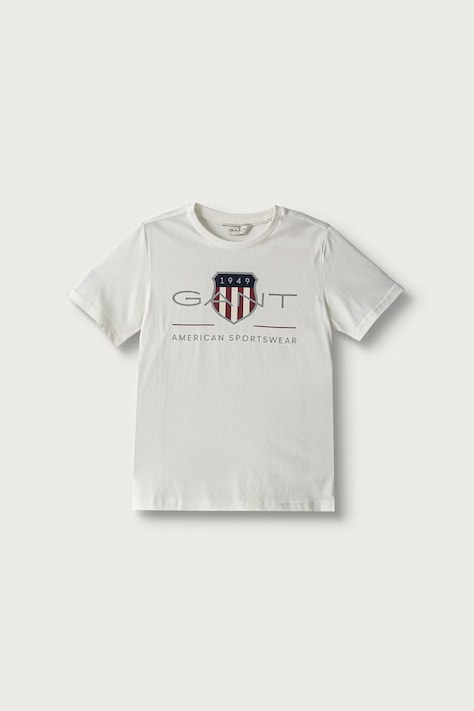 Gant T-shirt dziecięcy bawełniany biały 813100003