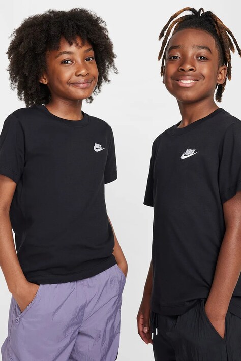 Nike T-shirt dziecięcy bawełniany Nike Sportswear czarny FZ5177
