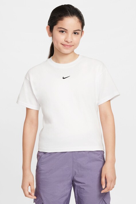 Nike T-shirt dziecięcy bawełniany Nike Sportswear Essential biały FZ5559