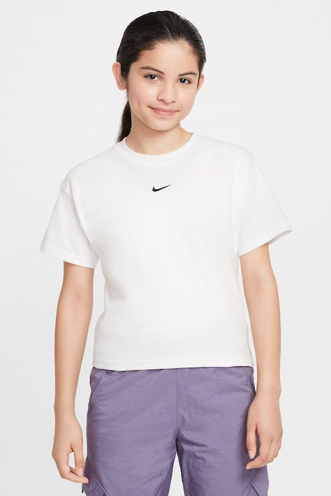 Nike T-shirt dziecięcy bawełniany Nike Sportswear Essential biały FZ5559