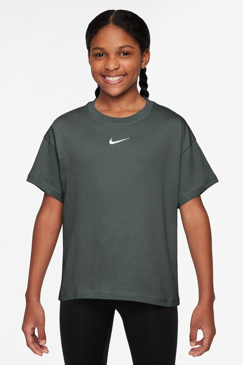 Nike T-shirt dziecięcy bawełniany Nike Sportswear Essential zielony FZ5539