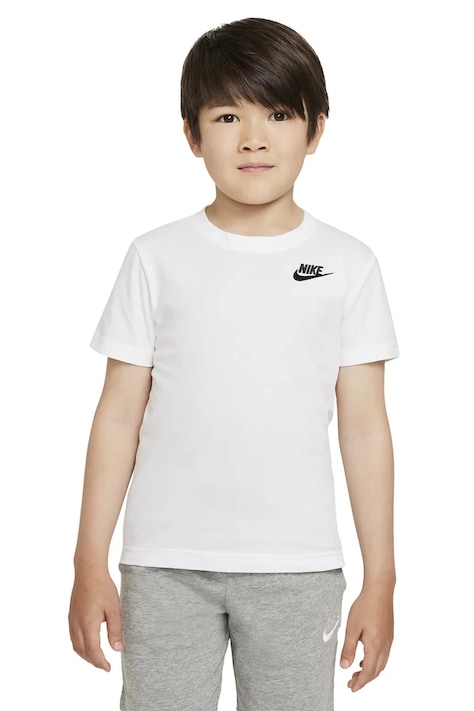 Nike T-shirt dziecięcy z bawełną biały 8UC545