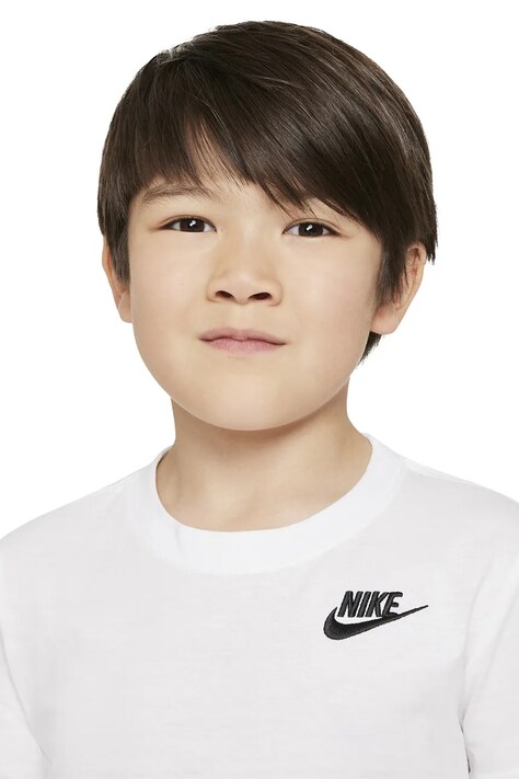 Nike T-shirt dziecięcy z bawełną biały 8UC545