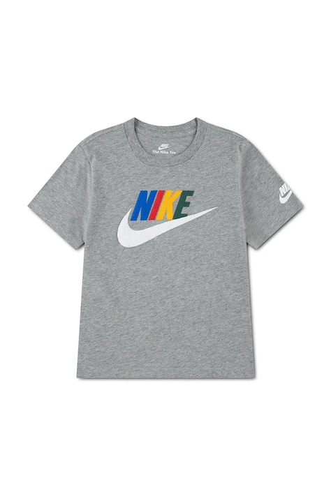 Nike T-shirt dziecięcy z bawełną szary 86N166