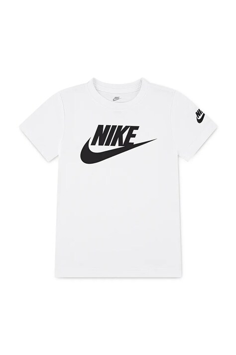 Nike T-shirt dziecięcy z bawełną biały 86J575