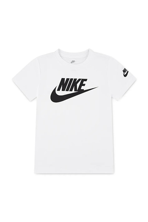 Nike T-shirt dziecięcy z bawełną biały 86J575