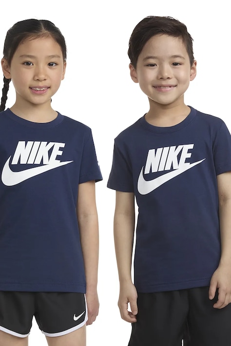 Nike T-shirt dziecięcy z bawełną granatowy 86J575
