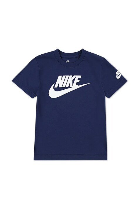 Nike T-shirt παιδικό με βαμβάκι σκούρο μπλε 86J575