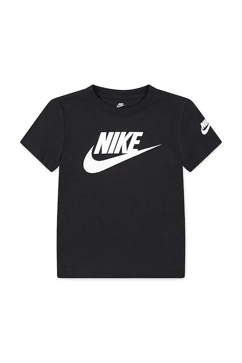 Nike T-shirt dziecięcy z bawełną czarny 86J575