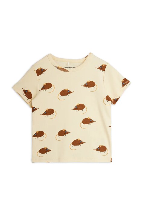 Mini Rodini Tricou pentru copii din bumbac Elephant bej 26720129