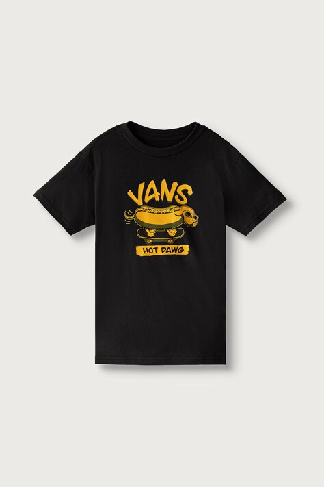 Vans Tričko detské bavlnené Hot Dawg SS Tee čierne VN000W97BLK1