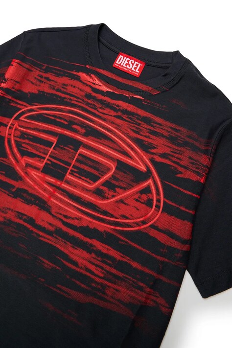 Diesel T-shirt dziecięcy TFRIT OVER T-SHIRT czarny J02991