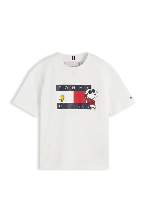 Tommy Hilfiger T-shirt dziecięcy bawełniany x Peanuts biały KS0KS00766
