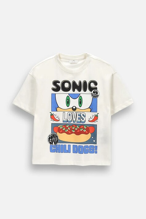 Coccodrillo t-shirt παιδικό βαμβακερό μπεζ LICENCE BOY