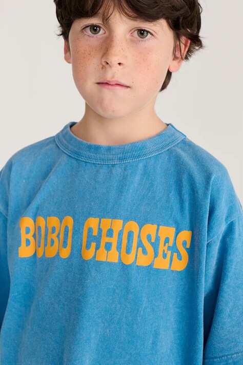 Bobo Choses kratka majica otroška bombažna modra B226AC142