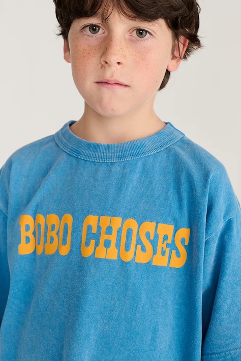 Bobo Choses kratka majica otroška bombažna modra B226AC142