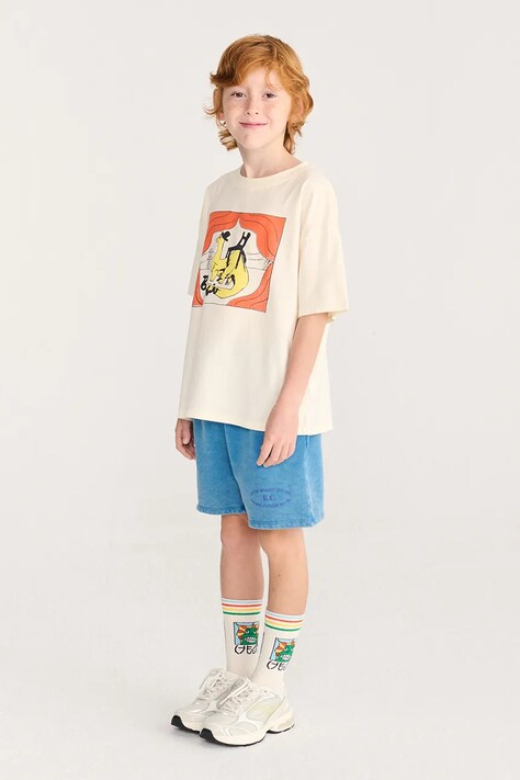 Bobo Choses oversize majica kratkih rukava za djecu od pamuka bež B226AC001